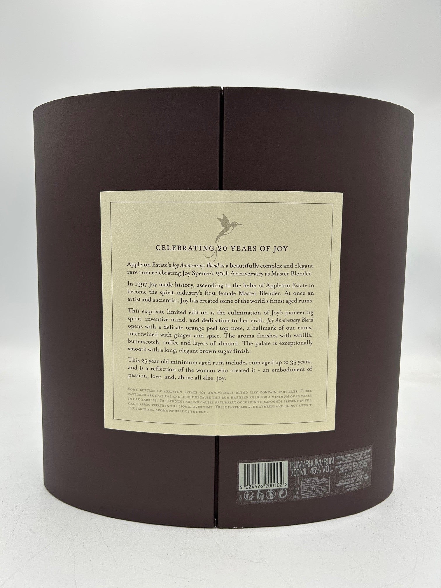 Appleton Estate Joy 25 year old 20th Anniversary Rum – FoxDaviesWhisky