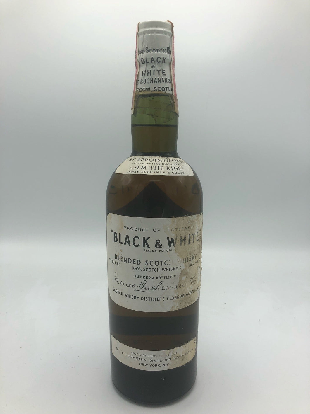 Black and White 1949 Blended Scotch Whisky U.S Import