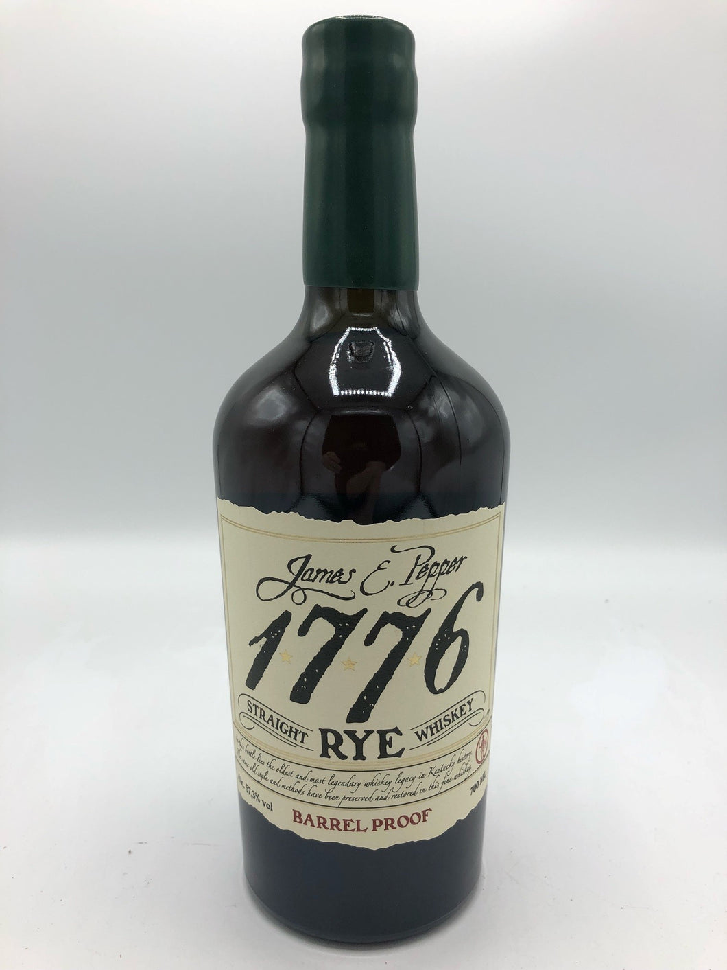 James E Pepper 1776 Barrel Proof Rye Whiskey